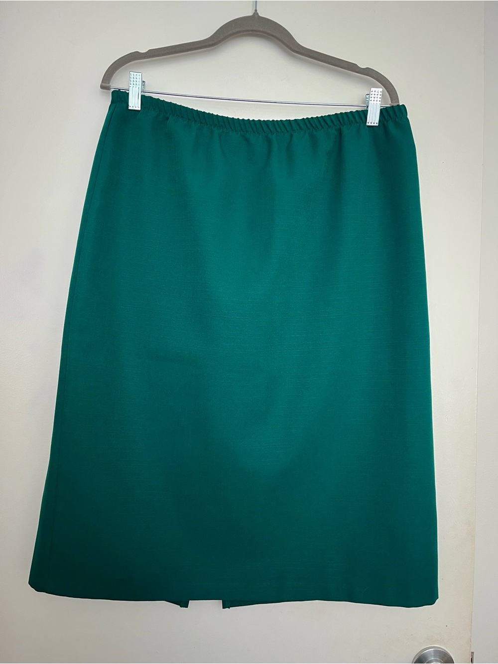 Dark teal green vintage handmade midi skirt
